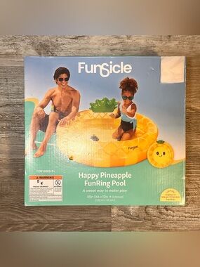 FunSicle Happy Pineapple Kids Inflatable Pool